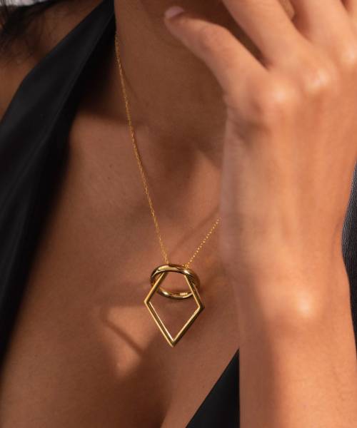 Ring Holder Necklace Geometric, Sterling Silver Ring Keeper, Gift For Nurse