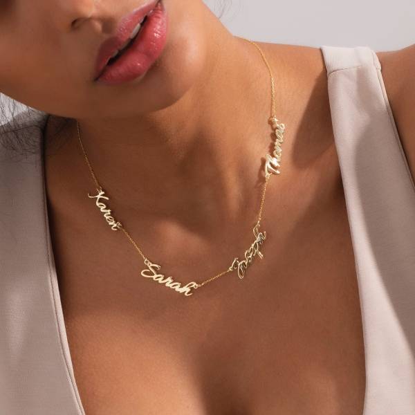 Multiple Name Necklace, Family Member Necklace