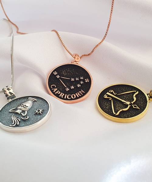 Madellion Zodiac Sign Necklace