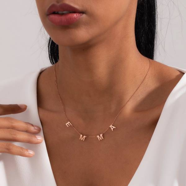 Tiny Letters Name Necklace