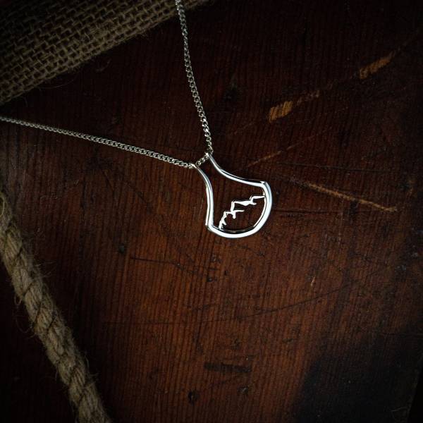 14K Gold Mountain Ring Holder Necklace
