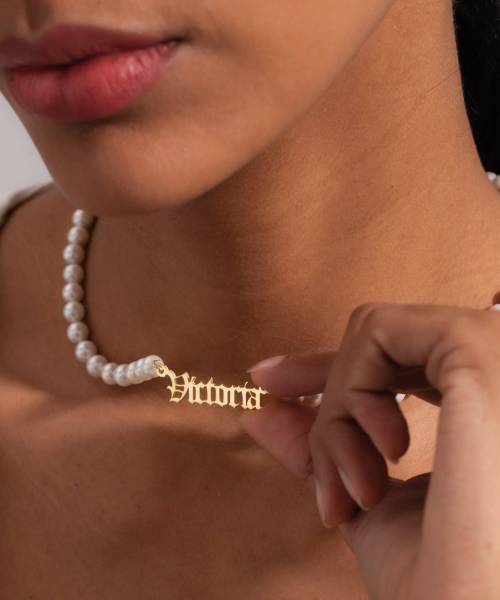 Pearl Name Necklace