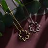14k Solid White Gold Sunflower Ring Holder Necklace - Image 2
