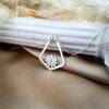 Sunflower Initial Ring Holder Necklace Gold