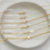 Solid Gold 14K Ring Holder Necklace Geometric - Image 11