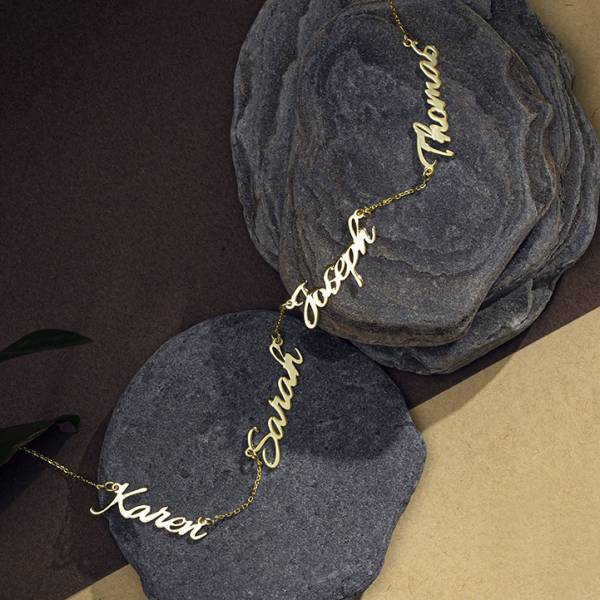 Multiple Name Necklace, Family Member Necklace - Image 3