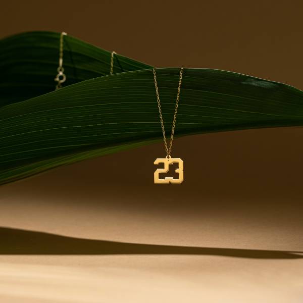 Mens Football Number Necklace