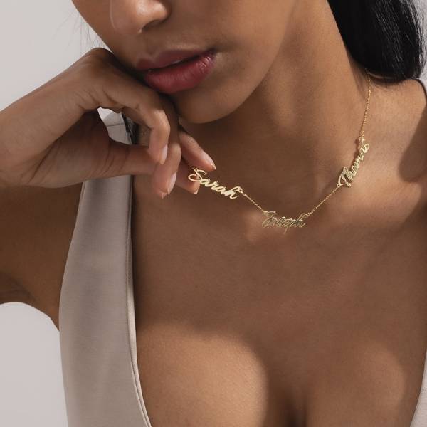 Multiple Name Necklace, Family Member Necklace - Image 4
