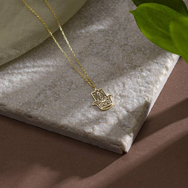 Hamsa Necklace, Hand Of Fatima Pendant - Image 3