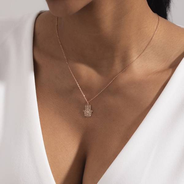 Hamsa Necklace, Hand Of Fatima Pendant - Image 5