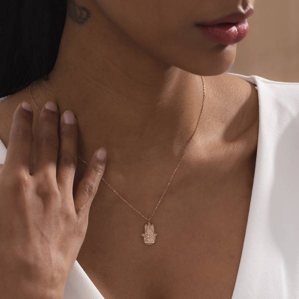 Hamsa Necklace, Hand Of Fatima Pendant - Image 6
