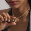 Birth Flower with Birthstone Ring Keeper Necklace - Image 4