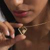 Birth Flower with Birthstone Ring Keeper Necklace - Image 5