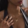 Birth Flower with Birthstone Ring Keeper Necklace - Image 6