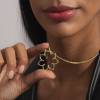14k Solid White Gold Sunflower Ring Holder Necklace