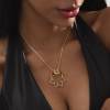14k Solid White Gold Sunflower Ring Holder Necklace - Image 9