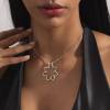 14k Solid White Gold Sunflower Ring Holder Necklace - Image 10