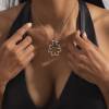 14k Solid White Gold Sunflower Ring Holder Necklace - Image 3