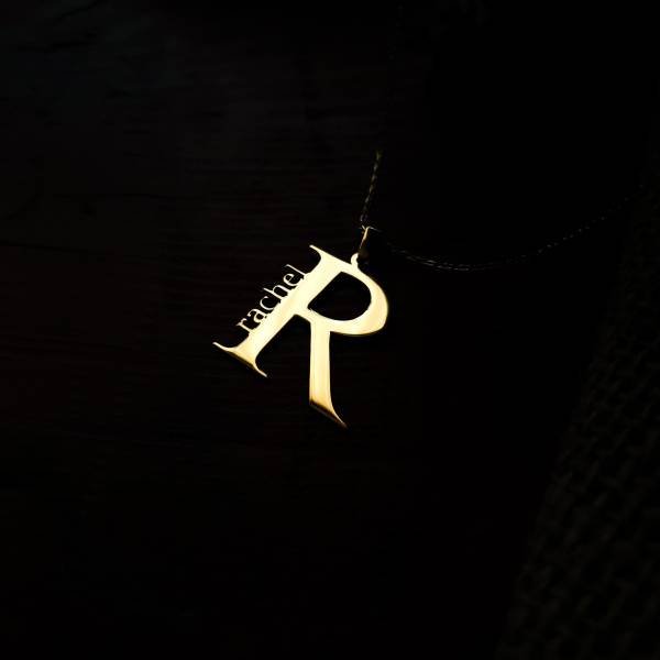 Big Initial Name Necklace, - Image 9