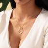 Solid Gold 14K Ring Holder Necklace Geometric - Image 6