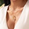 Solid Gold 14K Ring Holder Necklace Geometric - Image 8