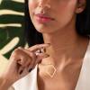 Solid Gold 14K Ring Holder Necklace Geometric - Image 9